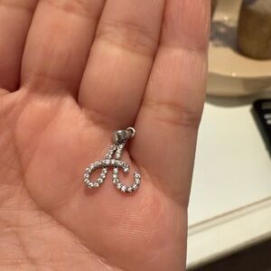 Elegant Silver Initial Pendant